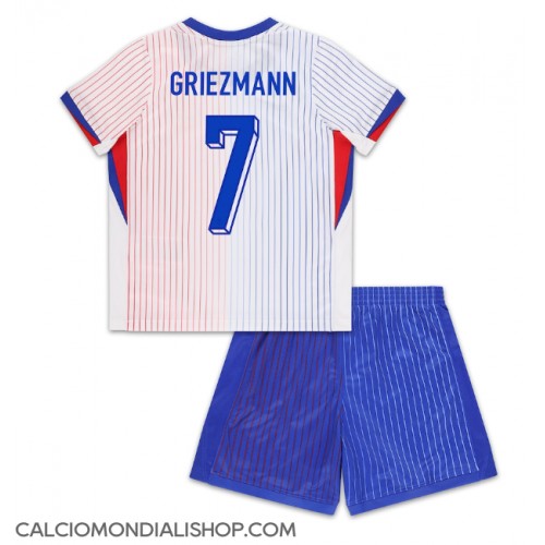 Maglie da calcio Francia Antoine Griezmann #7 Seconda Maglia Bambino Europei 2024 Manica Corta (+ Pantaloni corti)